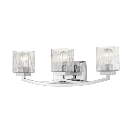 Z-Lite Zaid 3 Light Vanity, Chrome & Chisel 1929-3V-CH